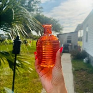 Vintage Amber Colored Glass Vase​